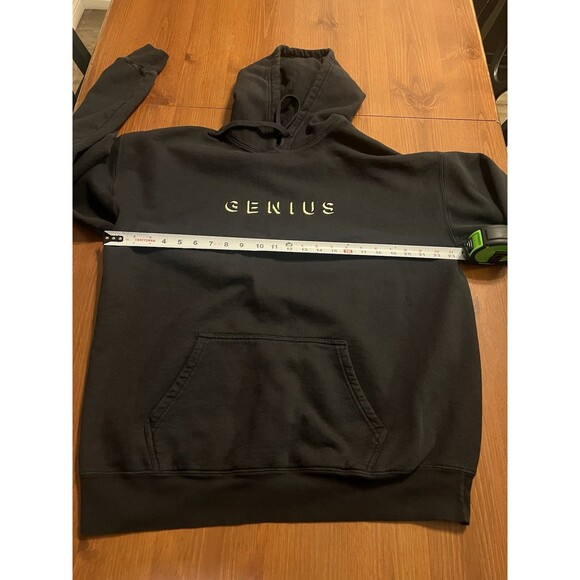 Champion X Genius Hoodie Collab Men’s L Black Embroidered Streetwear Classic - Picture 5 of 7